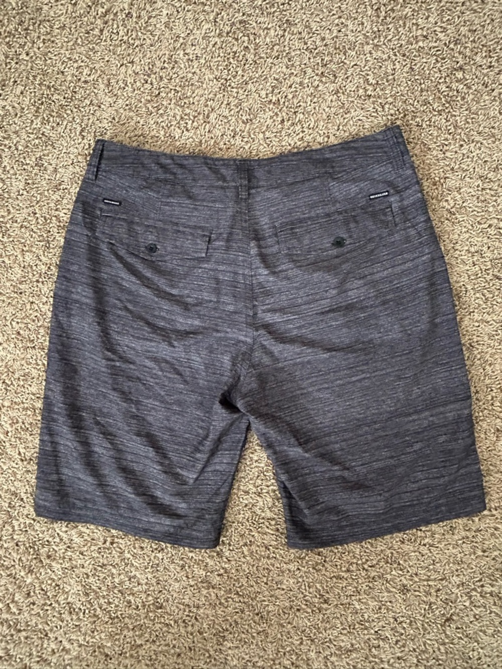 Quiksilver Men's Heather Charcoal Flat Front Amphibian Athletic Shorts size 34 - Picture 2 of 5